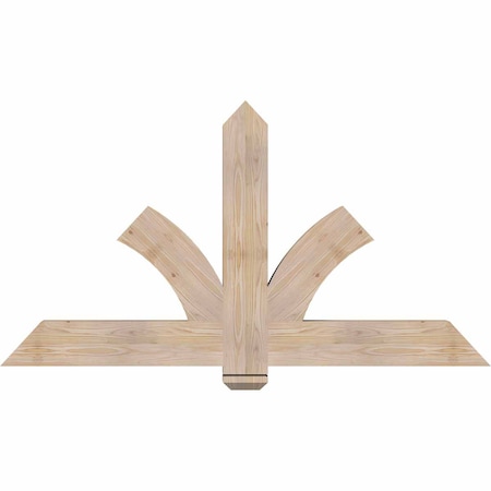 Ekena Millwork Redmond Smooth Timber Gable Bracket, Douglas Fir, 60"W x 32"H x 3 1/2"D x 5 1/2"F, 13/12 Pitch GBW060X32X0406RED00SDF